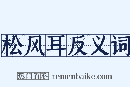 松风耳反义词是什么意思的图片
